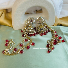 Load image into Gallery viewer, Mirror Jhumka Set with Sahara