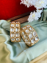 Load image into Gallery viewer, 22k gold plated Tayani Big Uncut Openable Bangle set