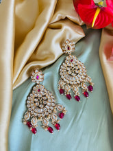 Load image into Gallery viewer, 22k Gold plated Tayani chandbali Beads Stone Earrings