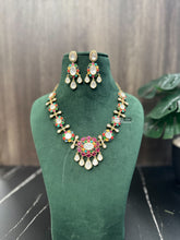 Load image into Gallery viewer, Moissanite Multicolor Inlay Premium Statement Necklace set