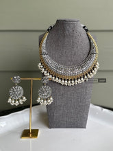 Load image into Gallery viewer, German Silver Statement Hasli Dual Tone Necklace set