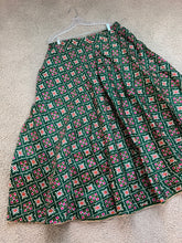 Load image into Gallery viewer, Green Patola Free size Soft Silk Skirt