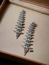 Load image into Gallery viewer, American diamond cz Long dangling earrings