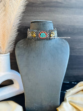 Load image into Gallery viewer, Pachi kundan Lotus German silver Statement necklace Choker