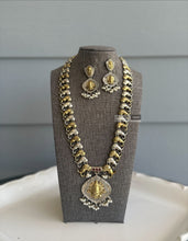 Load image into Gallery viewer, Multiple colors-Ramji Peacock German silver Dual Tone Premium Long Statement Necklace set
