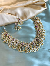 Load image into Gallery viewer, Multicolor Guttapusalu Pearl Temple ethnic Necklace set