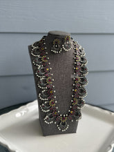 Load image into Gallery viewer, Saanvi German silver Yellow Red Multicolor Premium Long Statement Necklace set