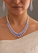 Load image into Gallery viewer, Premium Solitaire Rhodium Plated Silver Necklace Set