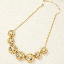 Load image into Gallery viewer, Golden Flower Alloy plating women necklace IDW
