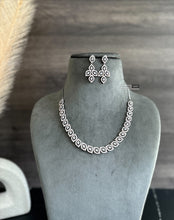 Load image into Gallery viewer, Victorian cz simple dainty Leaf American Diamond Necklace set