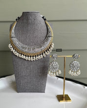 Load image into Gallery viewer, German Silver Statement Hasli Dual Tone Necklace set
