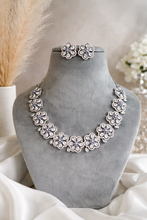 Load image into Gallery viewer, Anaya Flower Victorian Purple American Diamond Necklace set