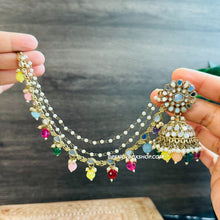Load image into Gallery viewer, Mirror Jhumka Set with Sahara