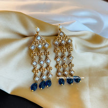 Load image into Gallery viewer, Amrapali Check Design carved Brass Medium size earrings