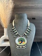Load image into Gallery viewer, German Silver hand painted ghungroo Necklace set