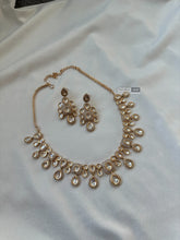 Load image into Gallery viewer, Premium Golden Moissanite Cz Necklace set
