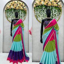 Load image into Gallery viewer, PRE ORDER ALIA BHATT Series Multicolor strips Saree
