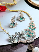 Load image into Gallery viewer, American Diamond Bird Baroque designer Necklace set