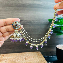Load image into Gallery viewer, Mirror Jhumka Set with Sahara