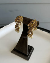 Load image into Gallery viewer, White Pearl Krishna Golden Bridal Heavy necklace set