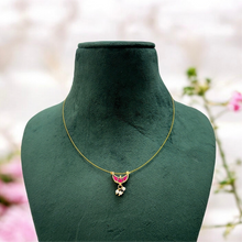 Load image into Gallery viewer, Invisible Single Pachi kundan Simple necklace