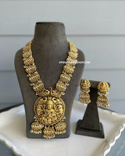 Load image into Gallery viewer, Heavy Haram Lakshmi ji Elephant Kundan Statement premium Long Necklace set