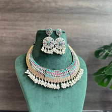 Load image into Gallery viewer, German Silver Statement Hasli Dual Tone Necklace set