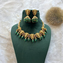 Load image into Gallery viewer, Ganesha golden Pearl Temple Necklace set