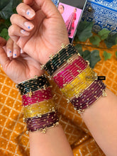 Load image into Gallery viewer, Celeb COMBO Deepika Inspired Full SET 4 color glass bangle set