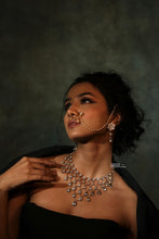 Load image into Gallery viewer, Premium Moissanite Antique Tassel Hanging Necklace set