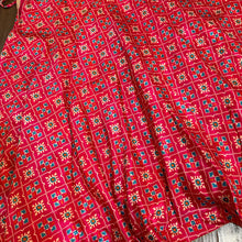 Load image into Gallery viewer, Pink Patola Free size Soft Silk Skirt