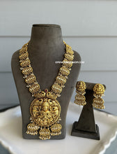 Load image into Gallery viewer, Heavy Haram Lakshmi ji Elephant Kundan Statement premium Long Necklace set