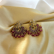 Load image into Gallery viewer, Multiple colors-Krishna Studs Small Pearl Earrings Temple Jewelry