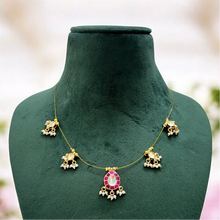 Load image into Gallery viewer, Invisible Ruby white Drop Simple necklace