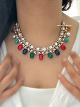 Load image into Gallery viewer, Multicolor Premium Doublet Moissanite Necklace set