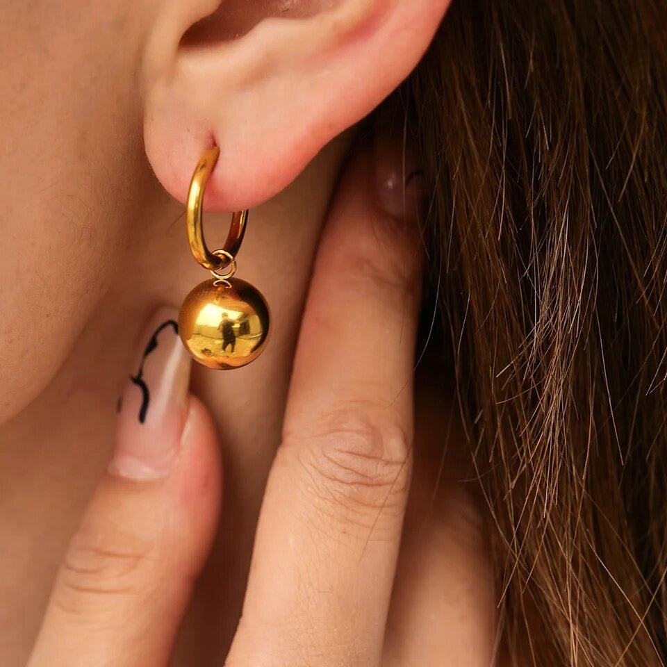 18k gold plated Stainless Steel hoop earrings IDW