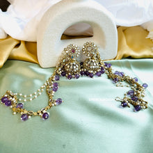 Load image into Gallery viewer, Mirror Jhumka Set with Sahara