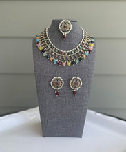 Load image into Gallery viewer, Naira polki Pearl kundan Polki Choker Necklace set with Maangtikka