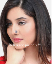 Load image into Gallery viewer, Pearl studded non pierced nose pin -Golden