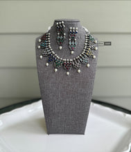 Load image into Gallery viewer, German silver Multicolor Simple Statement necklace set