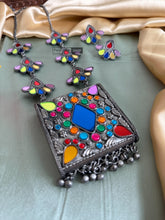 Load image into Gallery viewer, Multicolor Ghungroo Box Oxidised Afghani Ghungroo Necklace set
