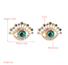 Load image into Gallery viewer, Evil Eye Blue Rhinestone Small Stud Earrings IDW
