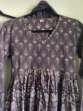 Load image into Gallery viewer, 3 pc Soft Cotton Alia cut Purple Dress women Clothing