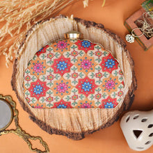 Load image into Gallery viewer, Shades of Green Multicolor printed Patola Ethnic clutch for women with chain