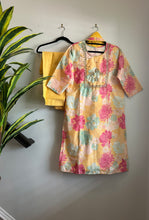 Load image into Gallery viewer, 3 pc Yellow Pink Floral Suit women clothing