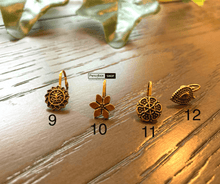 Load image into Gallery viewer, Oxidised Non-Pierced Nose Pin (Golden Finish)