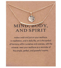 Load image into Gallery viewer, Charm Message Necklaces Karma Peace Spirit