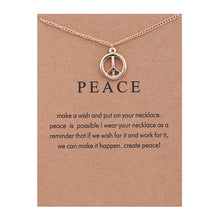 Load image into Gallery viewer, Charm Message Necklaces Karma Peace Spirit