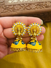 Load image into Gallery viewer, Meenakari peacock small daily wear Earrings
