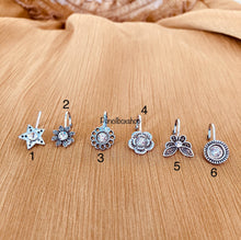 Load image into Gallery viewer, Silver Finish-Stone studded non pierced nose pin
